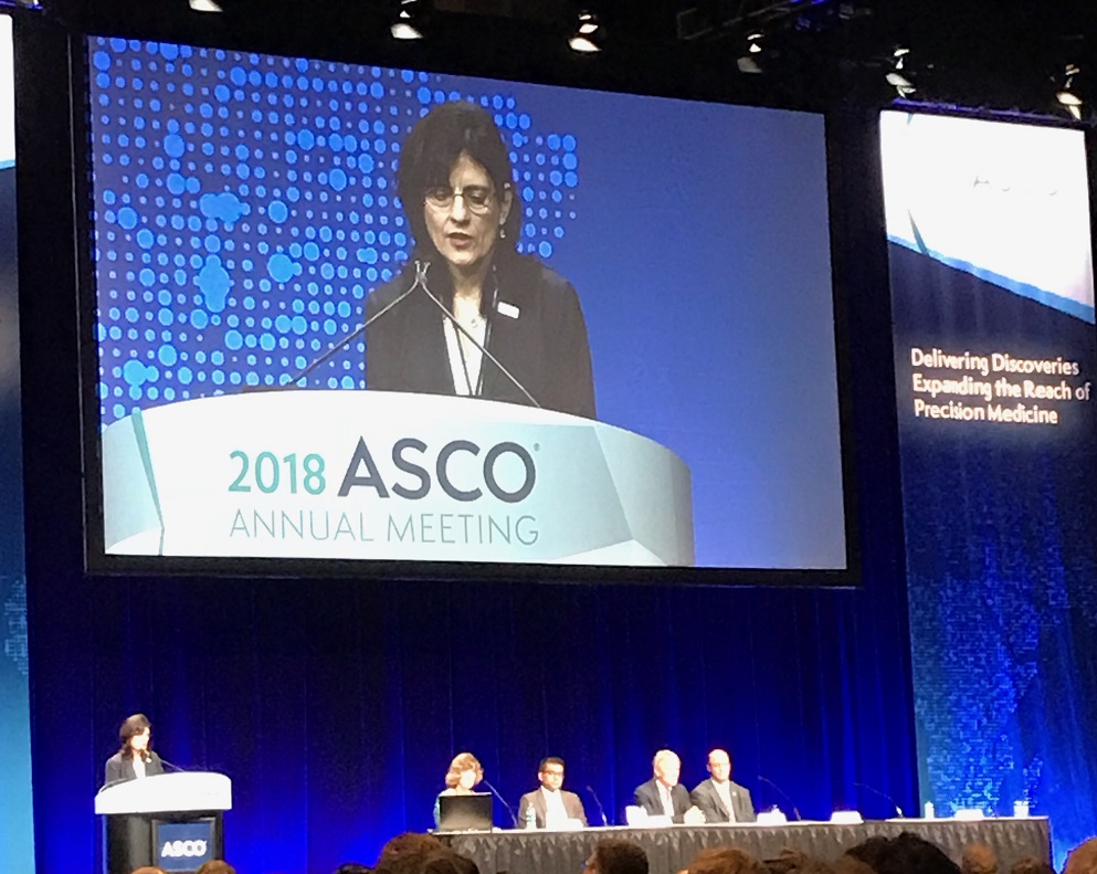 Dr. Susan Halabi presenting at the 2018 ASCO Annual Meeting.