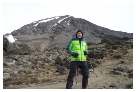 Hammond climbing Mount Kilimanjaro