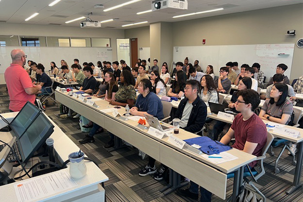 Master of Biostatistics students in the lecture hall