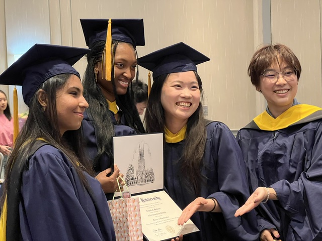 Graduates from the Master of Science in Biostatistics Program at graduation