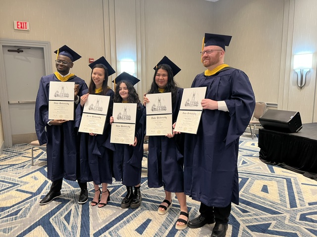 Graduates from the Master of Science in Biostatistics Program at graduation