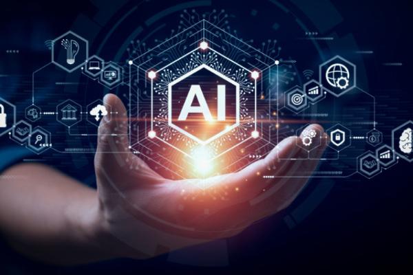 Letters AI in someone's hand