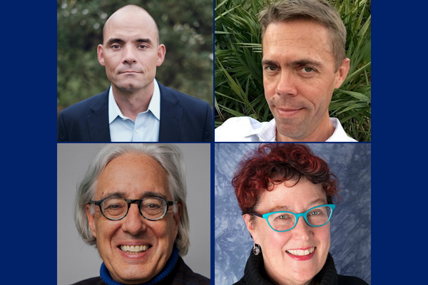 headshots. top row Left to Right: Charlie Gersbach, John Rawls; Bottom row: Avshalom Caspi, Terrie Moffit