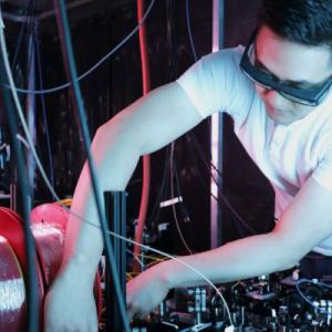 Person working on machines